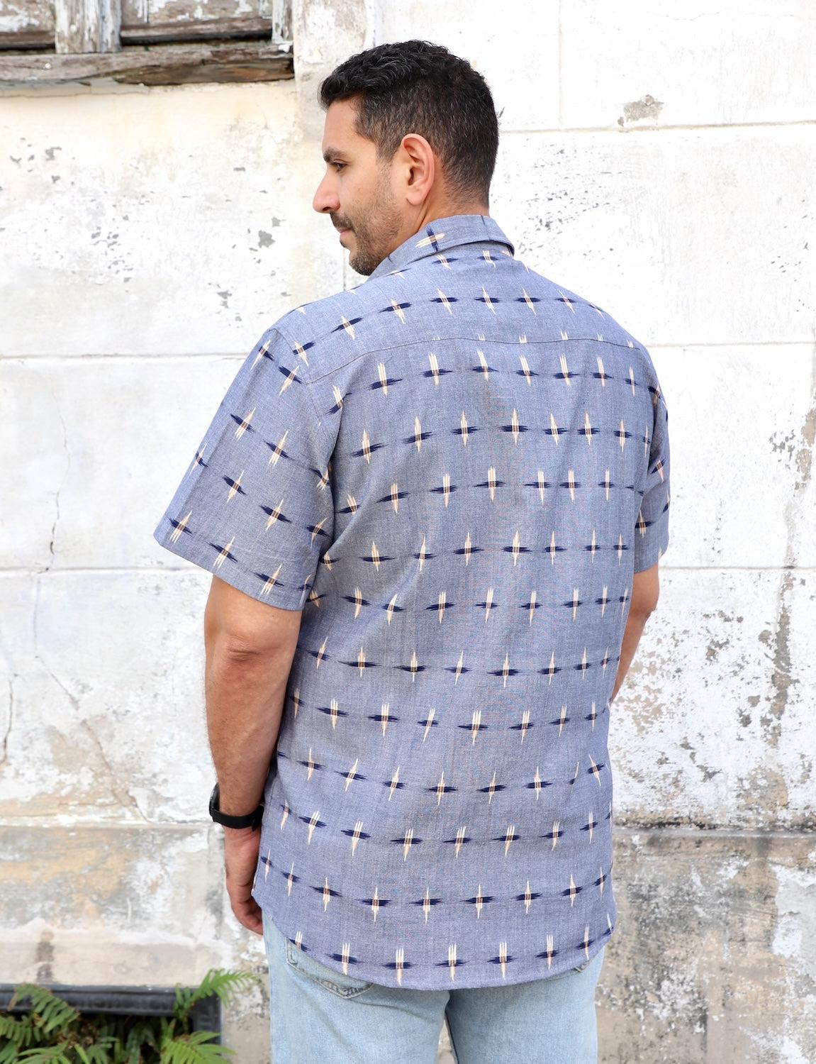 Heritage Ikat Organic Cotton Men's Button Down Shirt